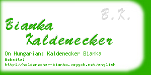 bianka kaldenecker business card